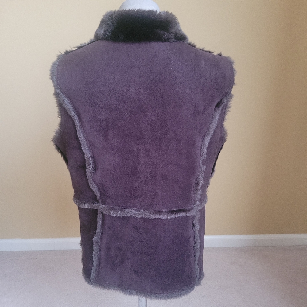 Westbound Brown Faux Suede Vest Size M - Picture 3 of 9